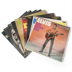 Seven Elvis Presley LP's comprising On Stage, He Touched Me, Elvis Country, From Elvis in Memphis, C'mon Everybody, Elvis in G.I. Blues and Elvis For Everyone, together with B.B. King - Introducing and Queen - Jazz (9)