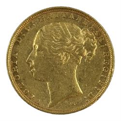 Queen Victoria 1886 gold full sovereign coin, Melbourne mint