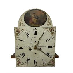 8-day -19th century painted longcase clock dial and movement - signed J. Hodgson of Whiteh...