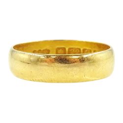 Edwardian 22ct gold wedding band, Birmingham 1902