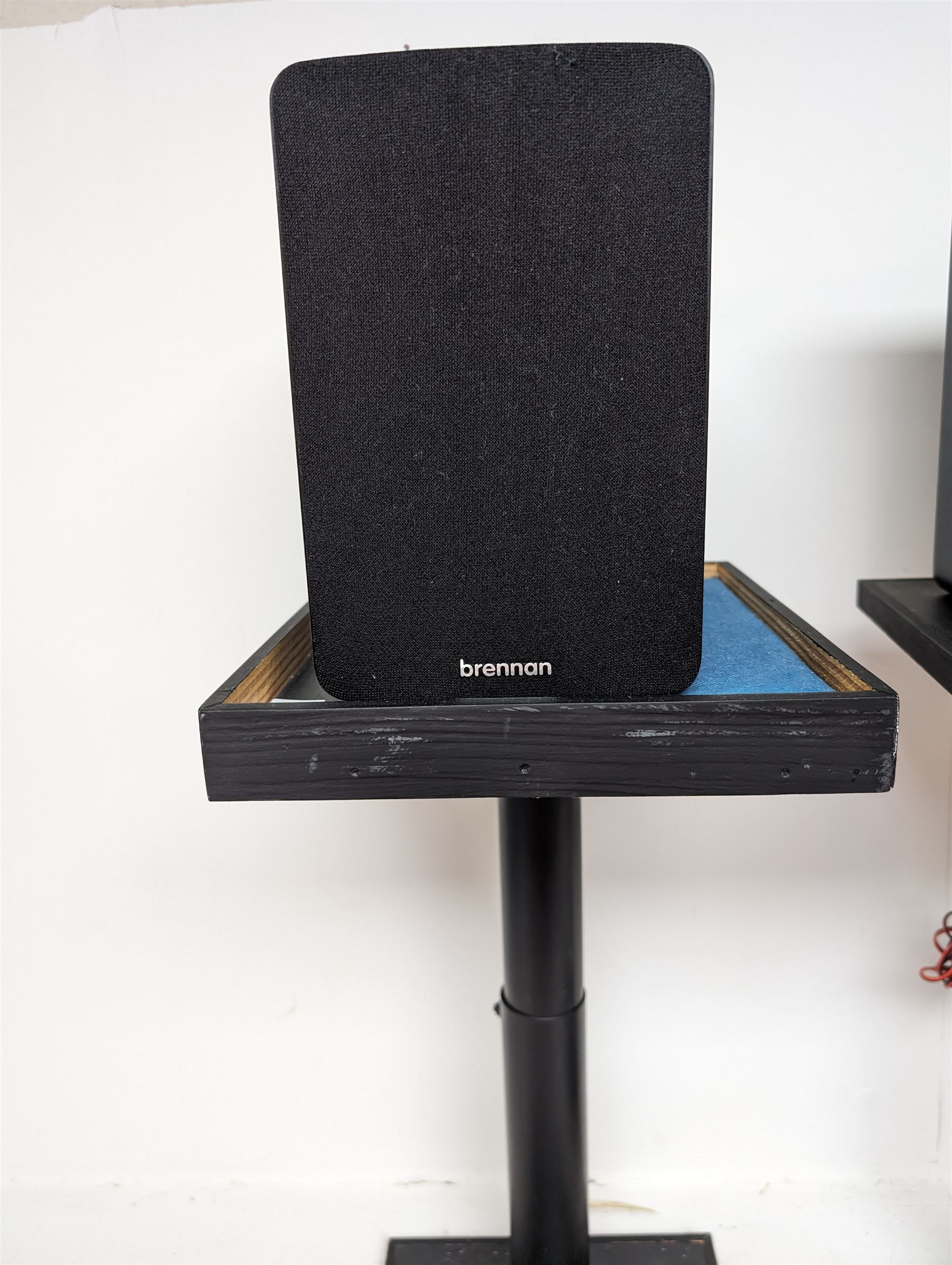 Pair of Brennan BSP50 speakers and speaker stands 