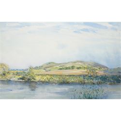 Rear Admiral Humfrey John Bradley Moore RI (British 1898-1985): 'South Downs across the Arun at Bury' 'Montreuil' etc, set of six watercolours variously signed and dated max 41cm x 57cm (6) (unframed) 