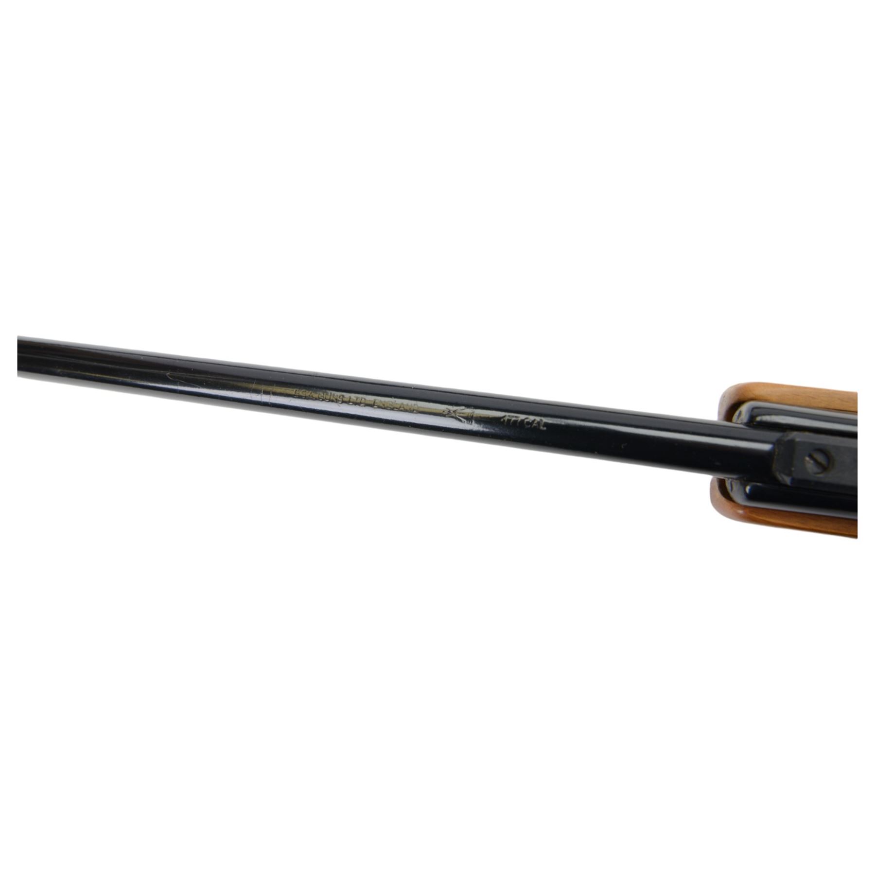 BSA Meteor Super Mark 4 .177 air rifle No.MG7328, break barrel action with adjustable sight, overall 105cm, with gun sleeve 