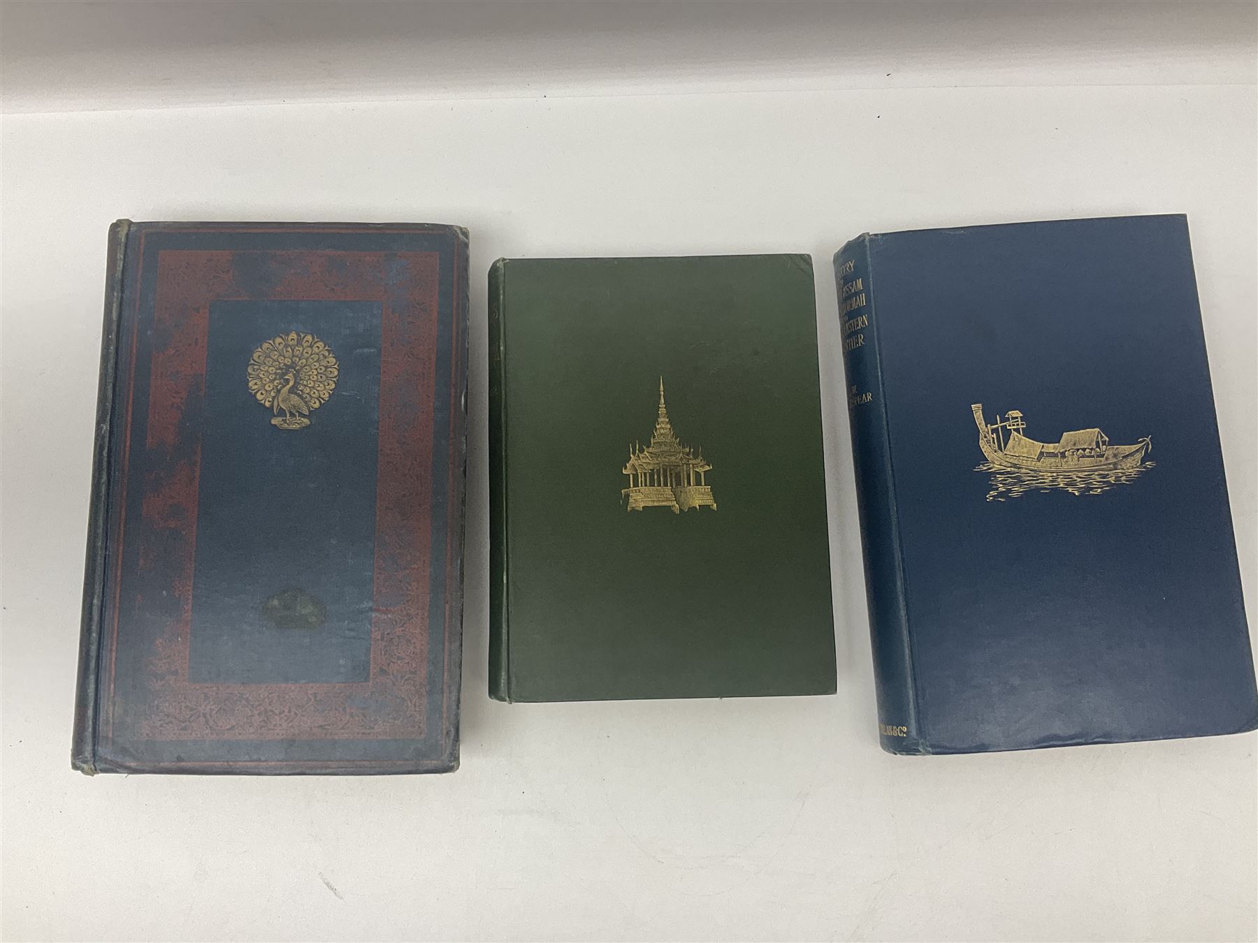 Burma and North East India - twenty books including The Burmese Empire by Father Sangermano. 1893; My Three Years in Manipur by Ethel St. Clair Grimwood. 1892; Shans at Home by Mrs. Leslie Milne. 1910; Four Years in Upper Burma by W.R. Winston. 1892; The Soul of People by H. Fielding. 1898; History of Upper Assam, Upper Burmah and North-Eastern Frontier by L.W. Shakespear. 1914; and fourteen others (20)