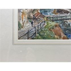 Rowland Henry Hill (Staithes Group 1873-1952): Staithes Beck and Village, watercolour signed and dated 1943, 21cm x 30cm