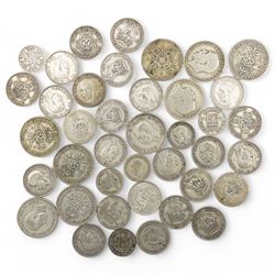 Approximately 250 grams of Great British pre 1947 silver coins