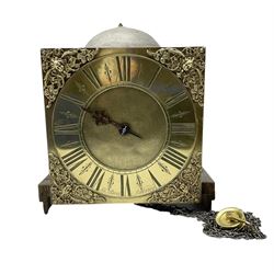 James Brock of Axbridge (Somerset) - 18th century 30-hour brass dial and birdcage longcase clock movement, with a 10