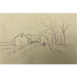 Albert Thomas Pile (British 1882-1981): 'Brighouse - Some Sketches done from 1946 to 1951', original sketchbook comprising approximately 35 pen and ink sketches, variously signed titled and dated, overall 21cm x 33cm