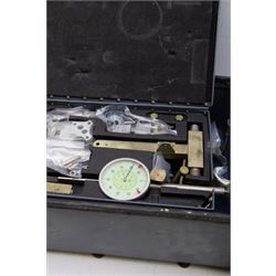 Cased military issue valve tester, with with broad arrows, W31cm