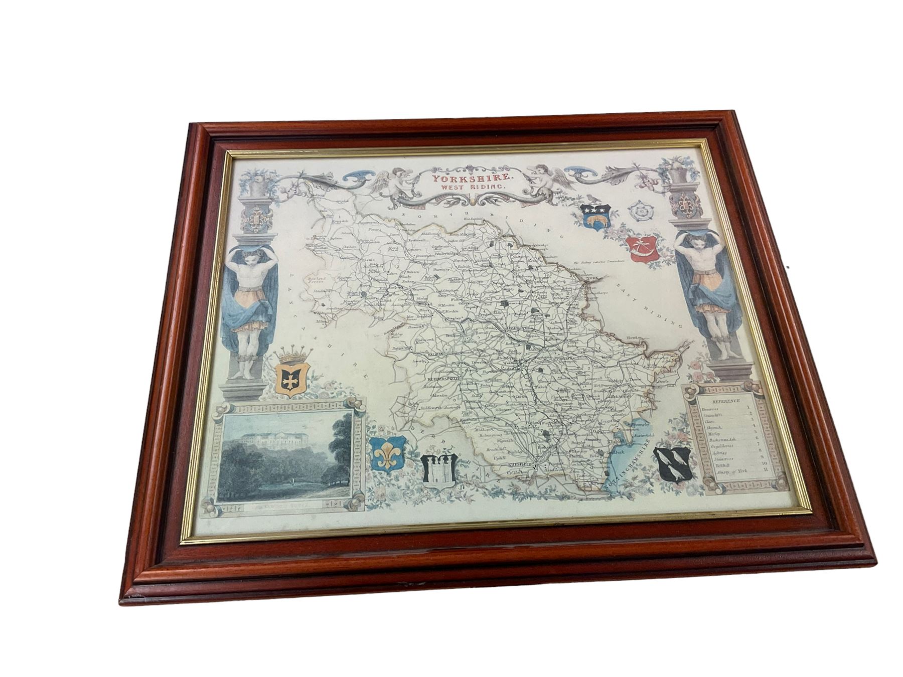 Christopher's Special Dry Gin advertising mirror, together with Yorkshire map 