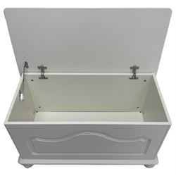 White painted blanket box