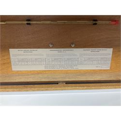 Airflow Developments Ltd. Mk.4/5 airflow testing set (Manometer), serial no.35774, in wooden case with four folding legs L83cm