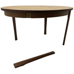 Mid-20th century teak extending dining table 