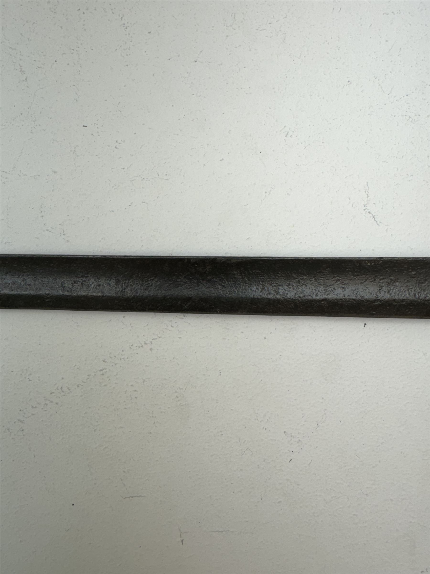 Northwest Frontier sword, with Indian hilt; the handle with copper wire grip, with L65cm single edge British blade, L78cm overall 