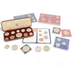 Queen Elizabeth II 1953 ten coin set housed in official 'Crowned 2nd June 1953' case, vari...