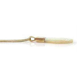 9ct gold opal pendant necklace