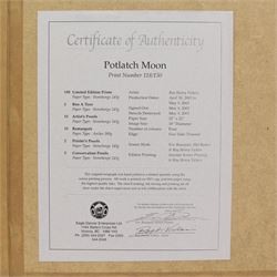 Roy Henry Vickers CM OBC (Canadian First Nations 1946-): 'Potlatch Moon', signed titled numbered 118/150 and dated 2003 in pencil, with COA verso, 45cm diameter