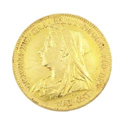 Queen Victoria 1897 gold half sovereign coin