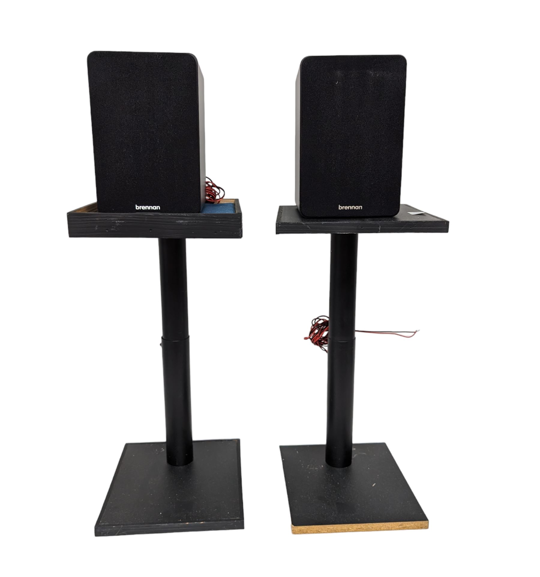 Pair of Brennan BSP50 speakers and speaker stands 