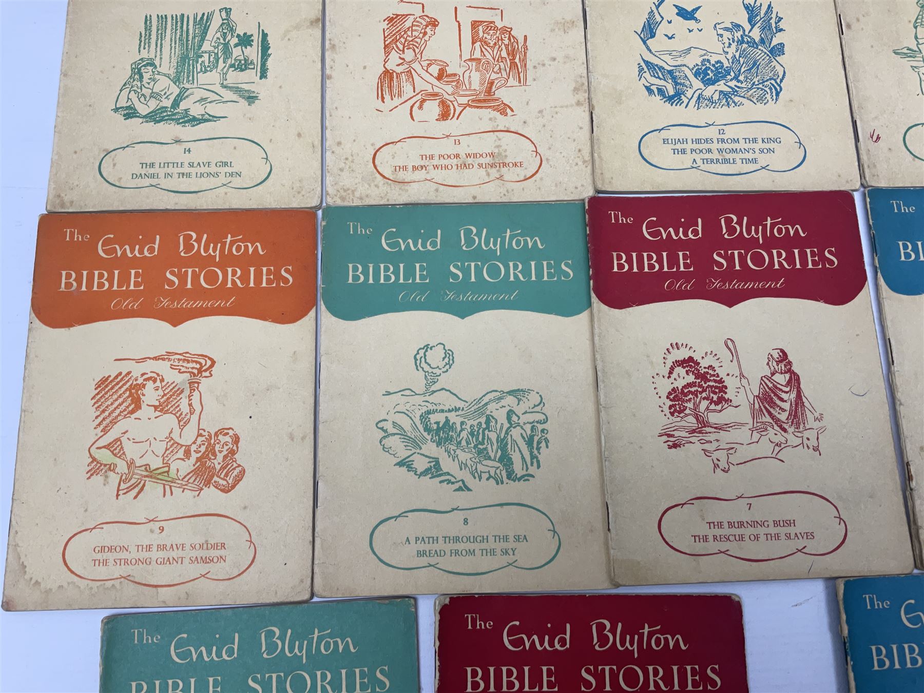 Enid Blyton; Bible Stories, full set of fourteen, Macmillan and Co 1955 