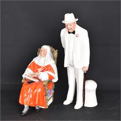 Two Royal Doulton figures, comprising Sir Winston Churchill HN3057 and The Judge HN2443