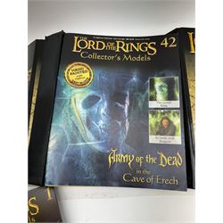 Eaglemoss Lord of the Rings collectors figures with magazines in binders