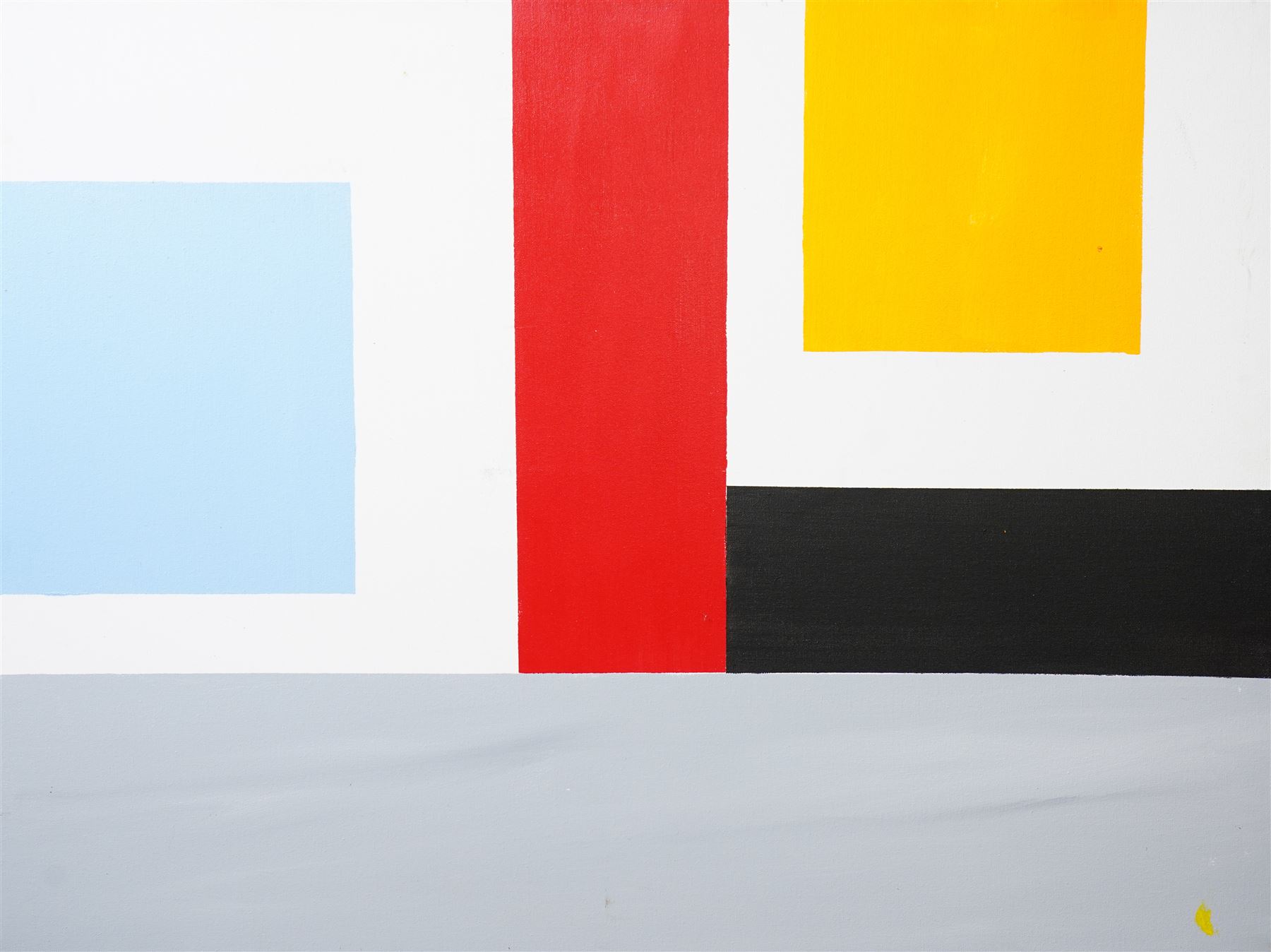 Iain Morris (British Contemporary) after Piet Mondrian (Dutch 1872-1944): Abstracts, triptych acrylics on canvas, signed and dated '15 - '17 verso 102cm x 76cm (3)