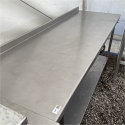 Stainless steel two tier preparation table, with drawer - THIS LOT IS TO BE COLLECTED BY APPOINTMENT FROM DUGGLEBY STORAGE, GREAT HILL, EASTFIELD, SCARBOROUGH, YO11 3TX