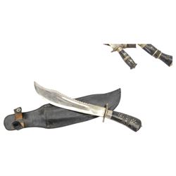 Gurkha Kukri knife, together with two indian knives 