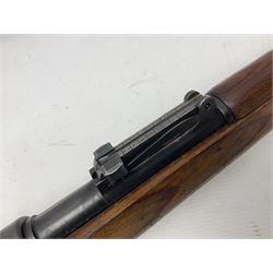 SECTION 1 FIREARMS CERTIFICATE REQUIRED - BLANK FIRING Mauser 792 by 57 Mod.98 bolt action rifle marked BYF 41, re-proofed for .308 Winchester blank firing, with 61cm (24