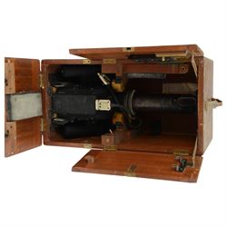 WWII Air Ministry MK IX.A 127.41 bubble sextant, in original fitted case, together with a Kelvin and Hughes Periscopic sextant no. 2134, in wooden case (2)