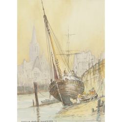 Victor Noble Rainbird (British 1887-1936): Preparing the Boats, watercolour signed 25cm x 18cm 