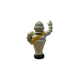 Cast iron money box figure of Michelin Man, stood on a tyre, H24cm