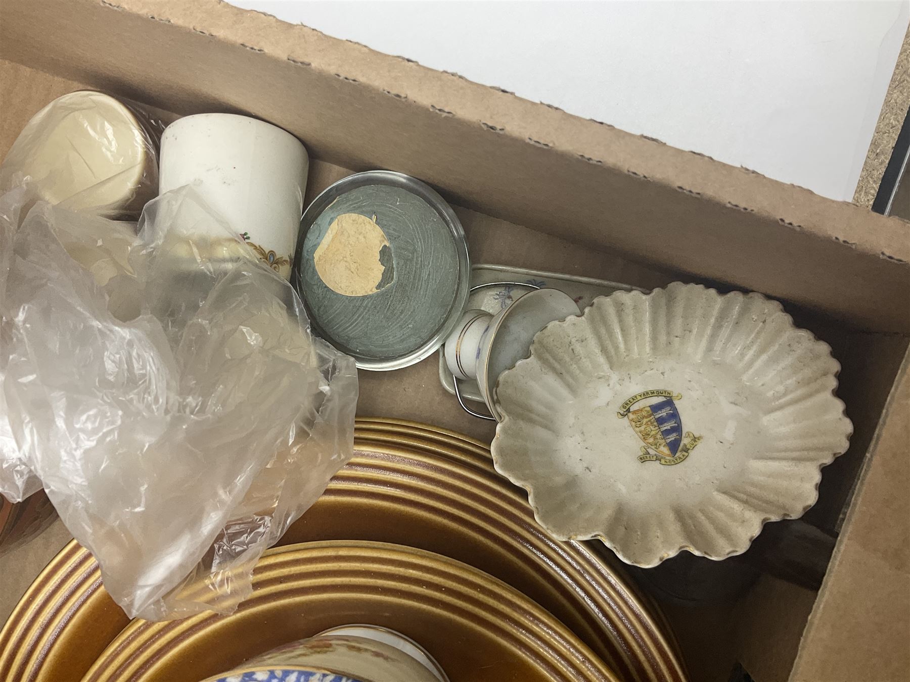 Collection of ceramics, to include Hornsea dinner wares, other tea services, trinket dishes etc, in four boxes 