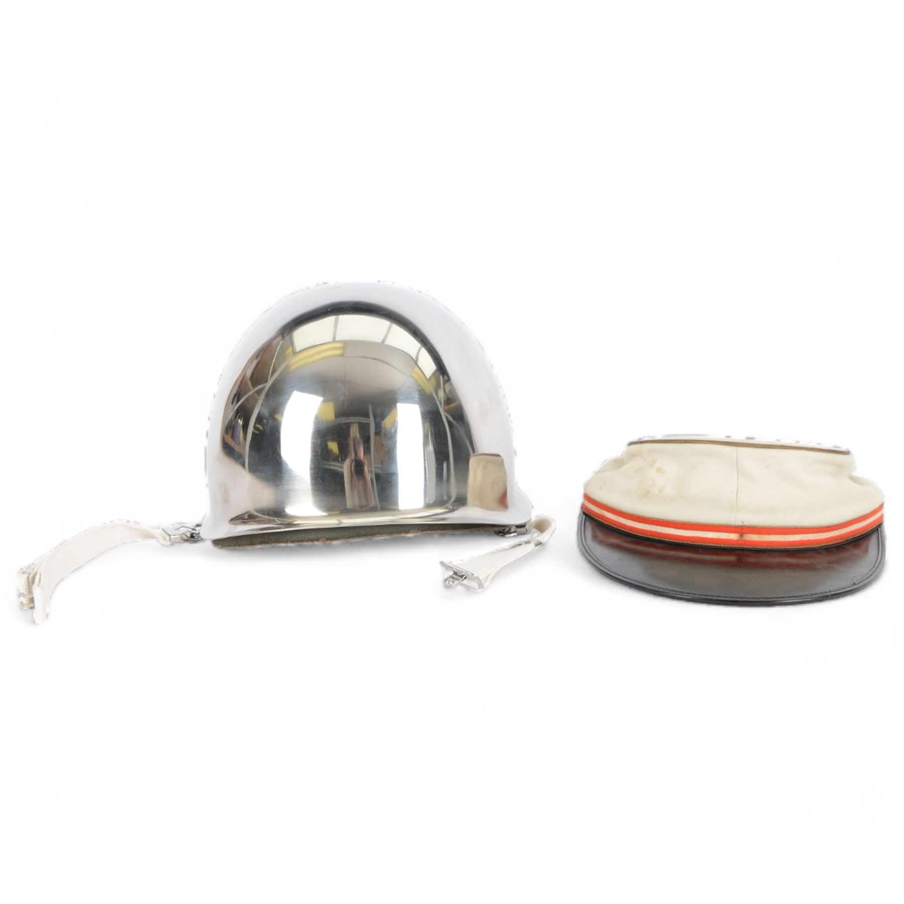 Chrome M-1 Helmet, together with a Kepi 