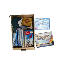 Vintage toys, including John Waddinton Monopoly, Matchbox Lancaster BMk I/III PK-602 model kit, Battle of Britain Jigsaw etc