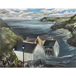 Paula Seller (Northern British Contemporary): 'Rising Tides at Robin Hood's Bay', acrylic ...