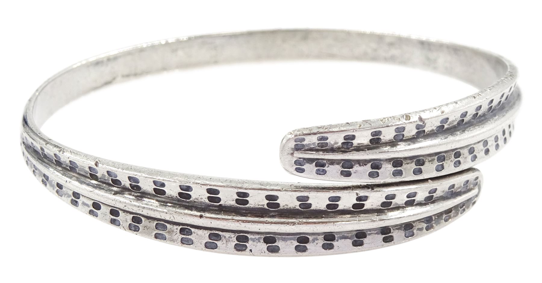 David Andersen silver 'Saga' bangle, stamped