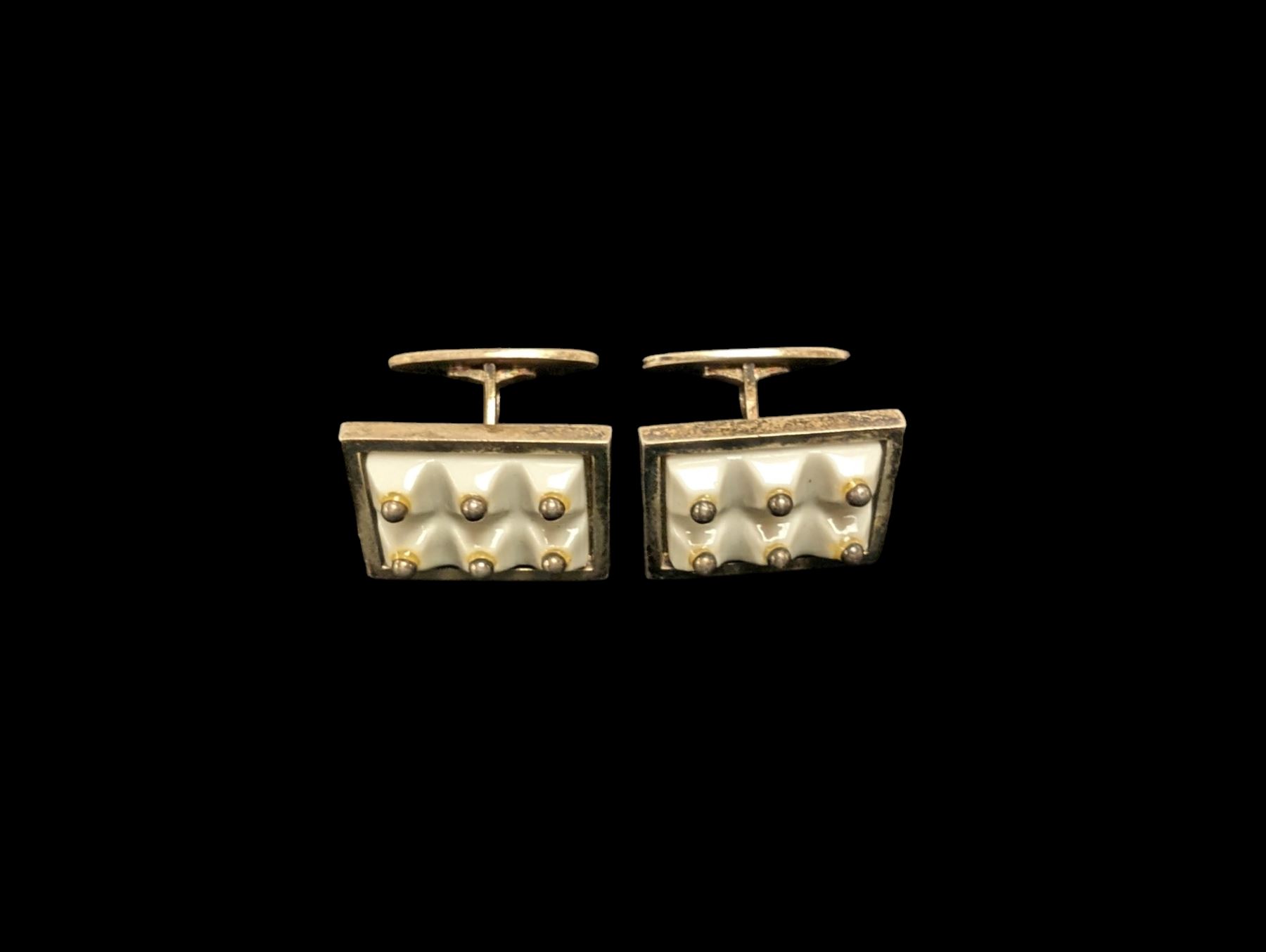 Pair of Danish silver cufflinks by Anton Michelsen 