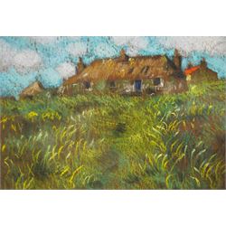 John Mackie (Scottish 1953-): Country Farmstead, pastel signed 12cm x 17cm