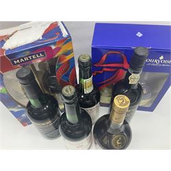 Mixed alcohol, including  Martell cognac in presentation pack, Harveys Bristol cream sherry, Cockburn's special reserve port, etc, various contents and proof (7)