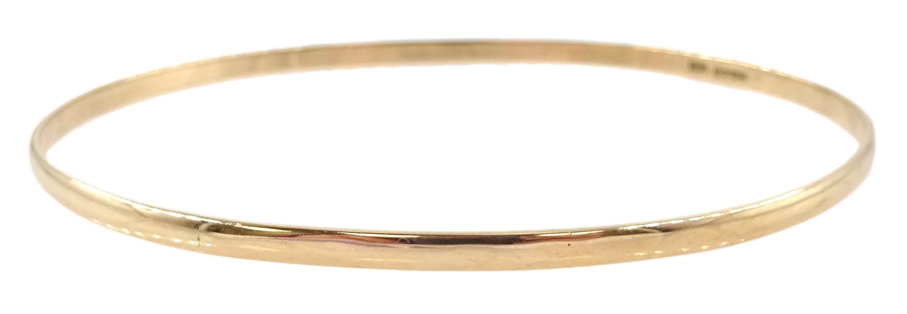 9ct gold bangle, Sheffield 1997