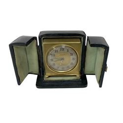 20th century Zenith travel clock in case.