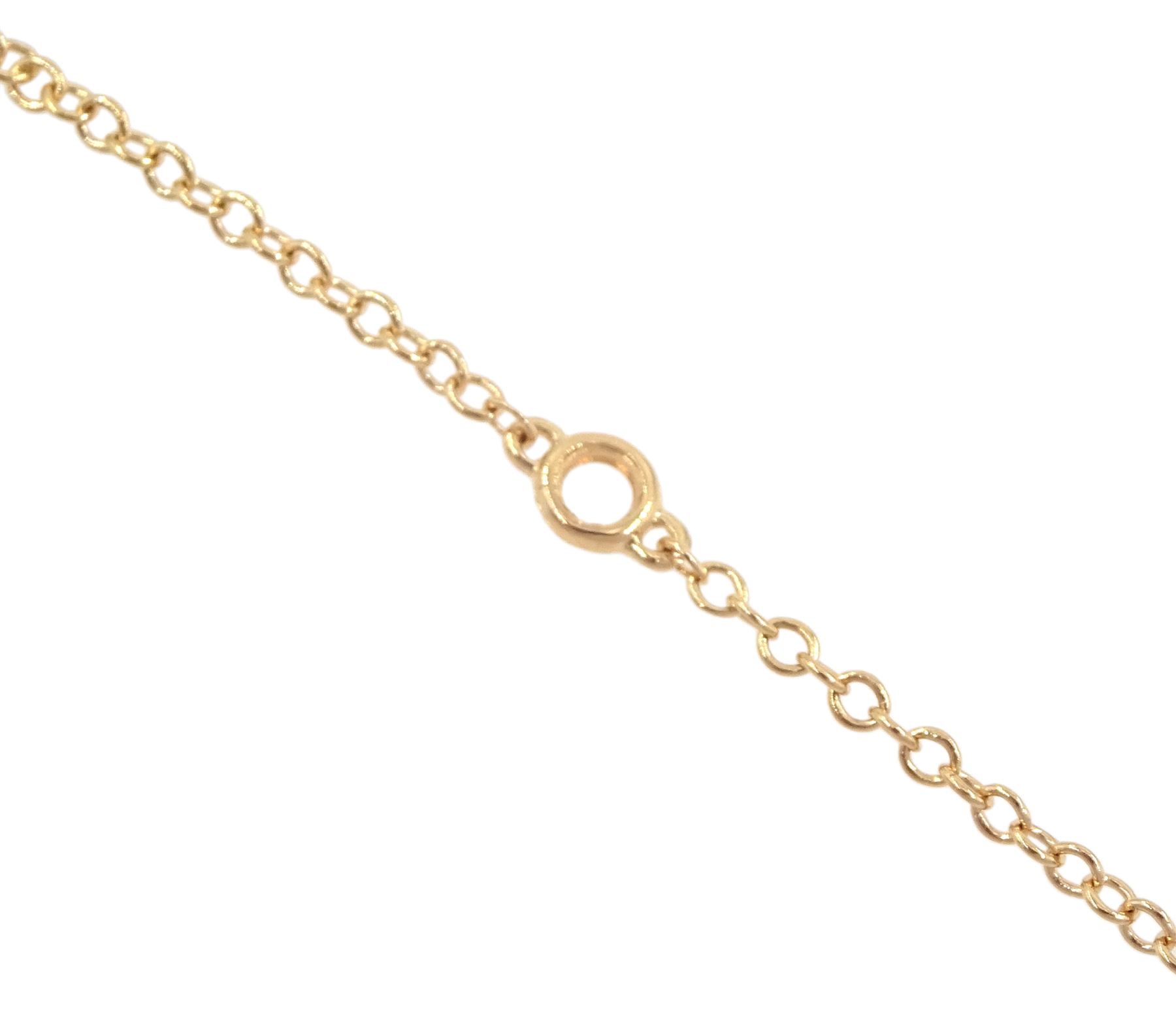 Berry's 'OPEIA' 18ct rose gold round brilliant cut diamond large circular pendant, stamped 750, on 18ct rose gold rubover set nine stone round brilliant cut diamond chain necklace, London 2021, total diamond weight approx 2.15 carat