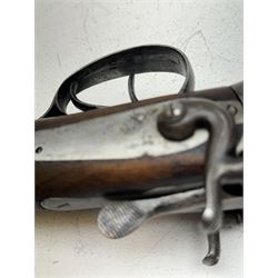 SHOTGUN CERTIFICATE REQUIRED - Belgian folding double barrel hammer shotgun with 76cm(30