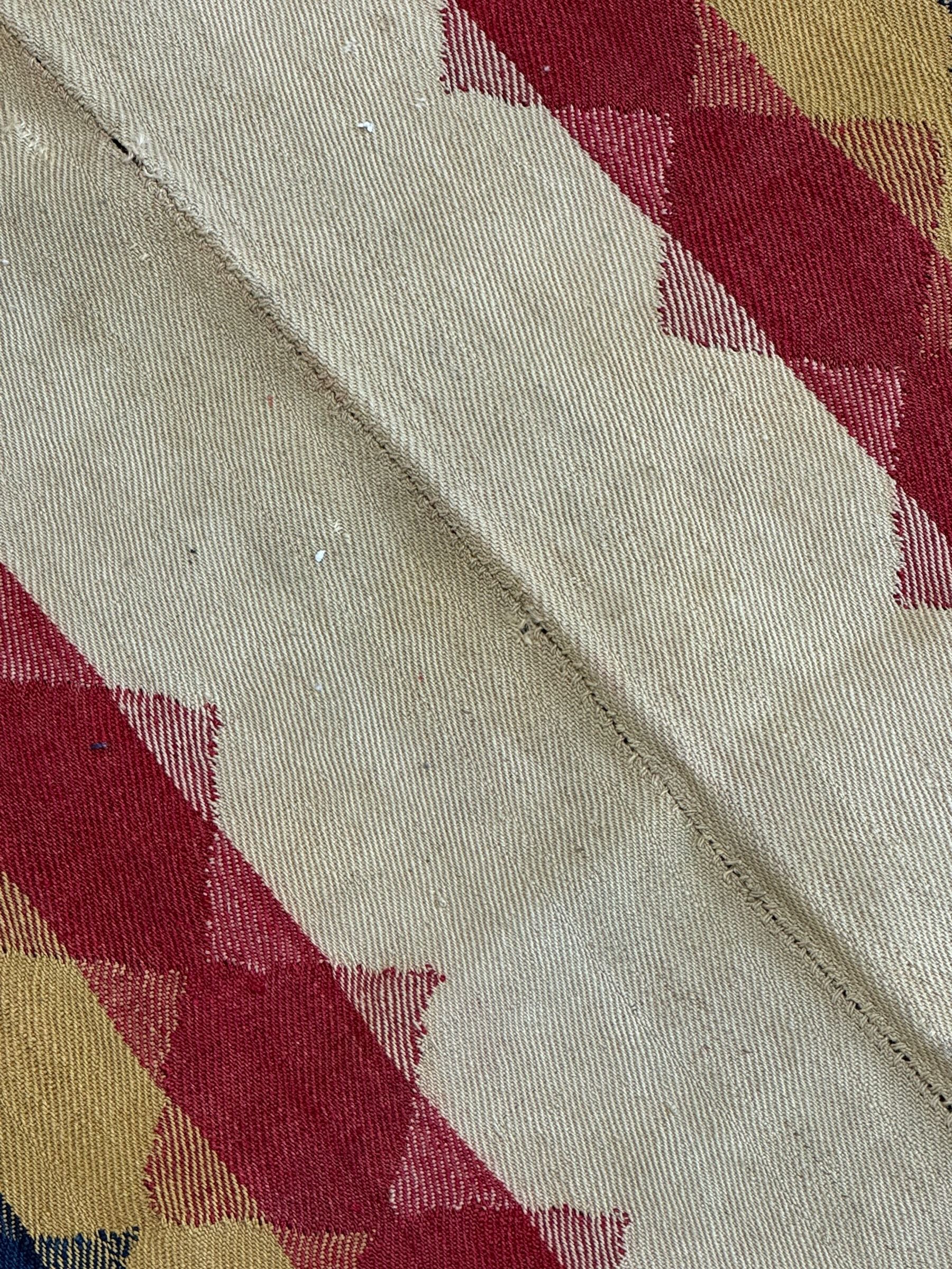 South West Persian Jajim Kilim decorated with multi-coloured stripes 