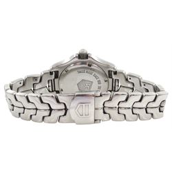 Tag Heuer Link 200 meters gentleman's stainless steel quartz wristwatch, Ref. WT1212-0, silvered dial with date aperture, on integral stainless steel bracelet, with fold-over clasp, boxed