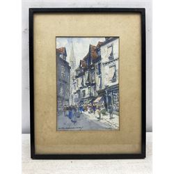 Victor Noble Rainbird (British 1887-1936): Street in 'Normandy', watercolour signed and titled 22cm x 15cm