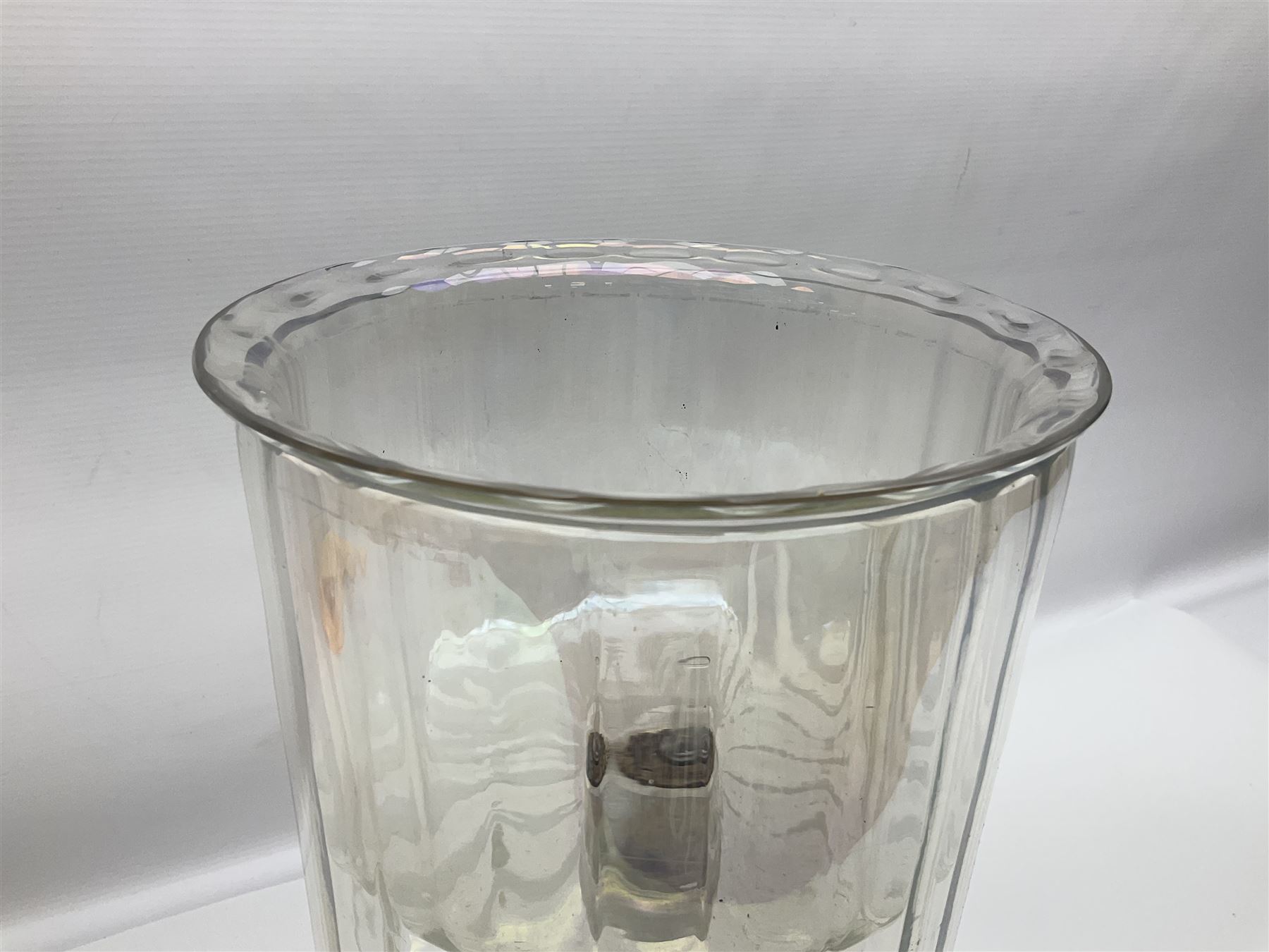 Glass water filter, with a mother of pearl lustre finish, H38cm