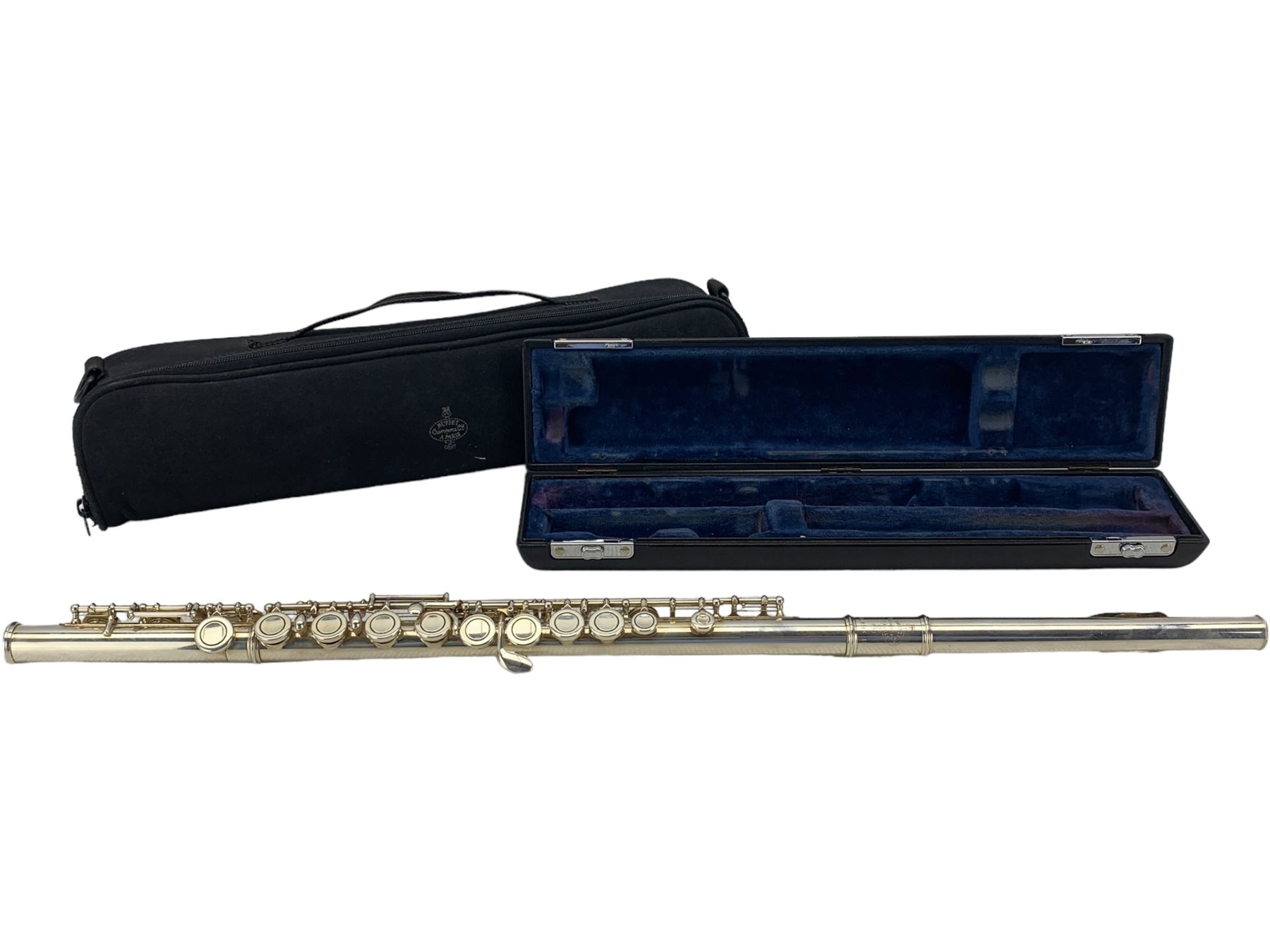 Buffet Crampton & Co Cooper Series II silver plated flute, Serial No.020804739 in hard case and outer carrying case